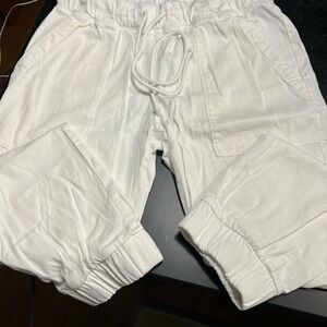 Bella Dahl White Tencel Blend Joggers